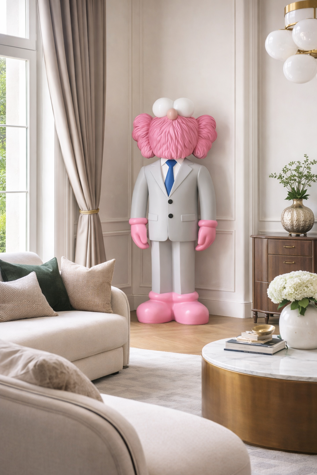 Grey Suit Clowny CEO Sculpture - 90cm