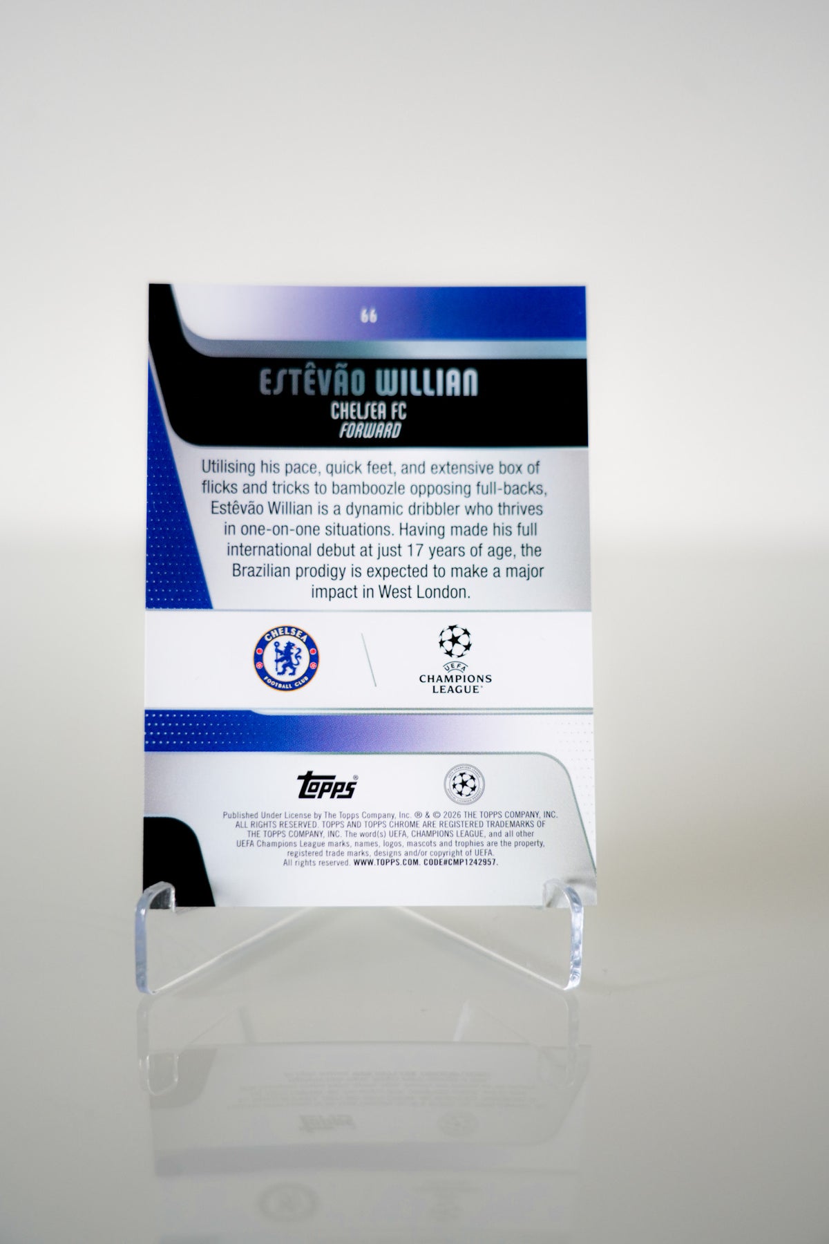 Estêvão Willian Topps UEFA 66 62/99