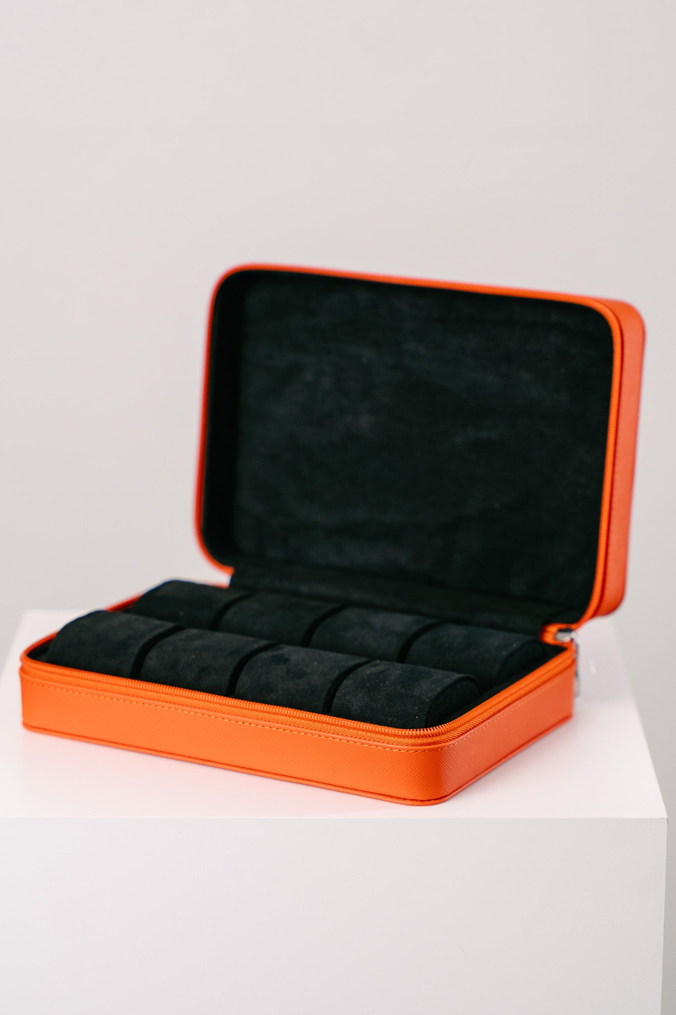 Watchbox für 8 Uhren Saffiano-Leder - Orange