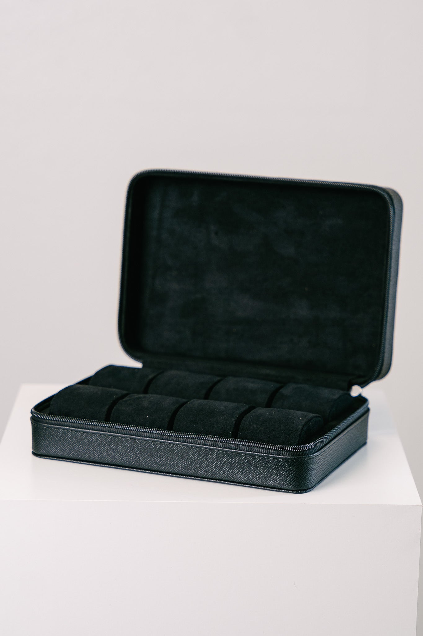 Watchbox für 8 Uhren Saffiano-Leder - Schwarz