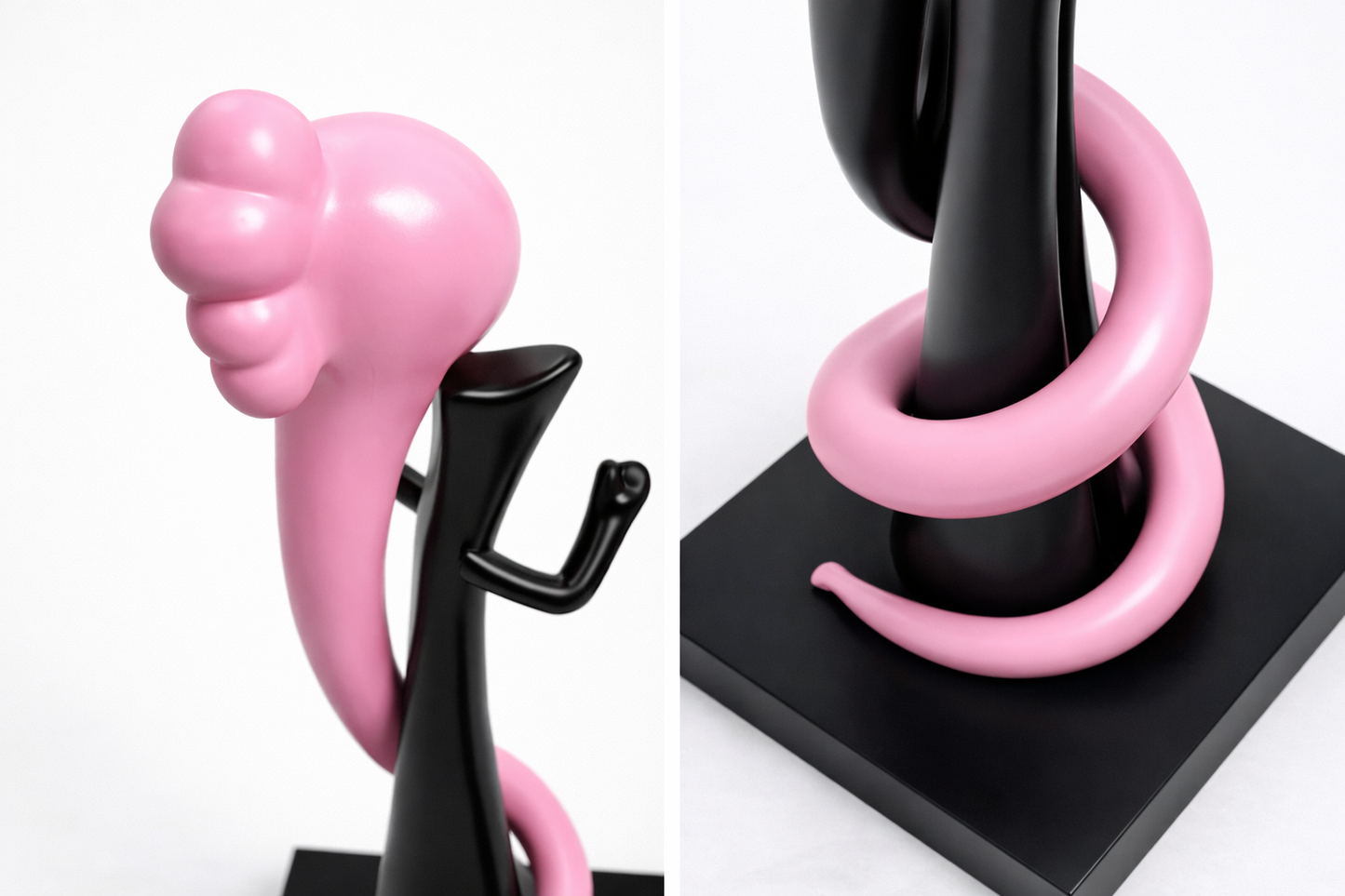 Petal Pink – Clowny Snake Sculpture 176cm
