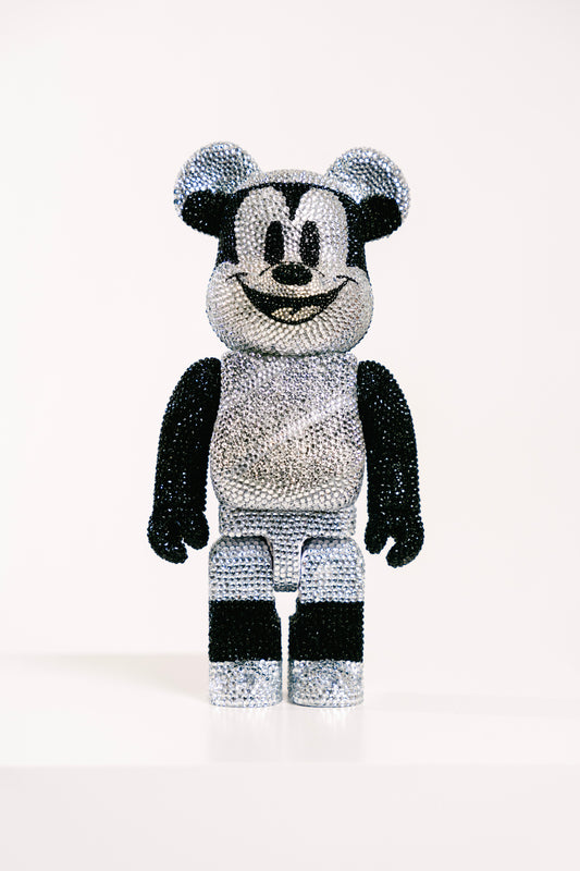 Bearbrick 400% (28cm)-,,Micky Mouse Crystal Edition-"