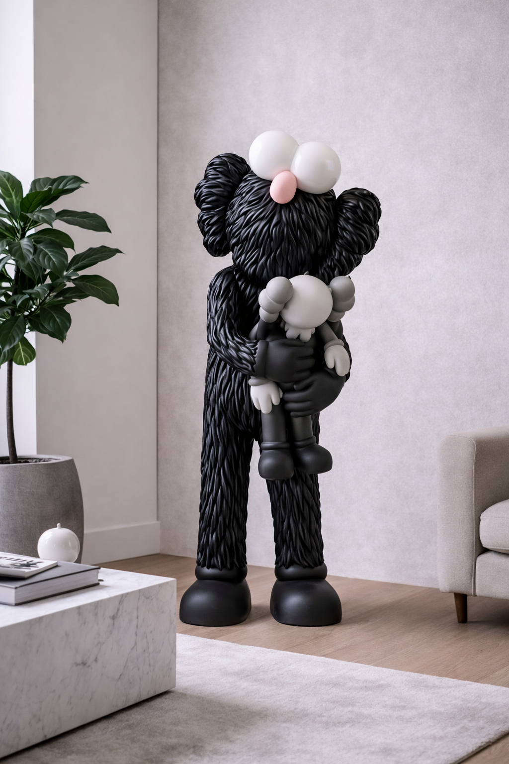 Furry Sculpture Clowny Design – 135 cm