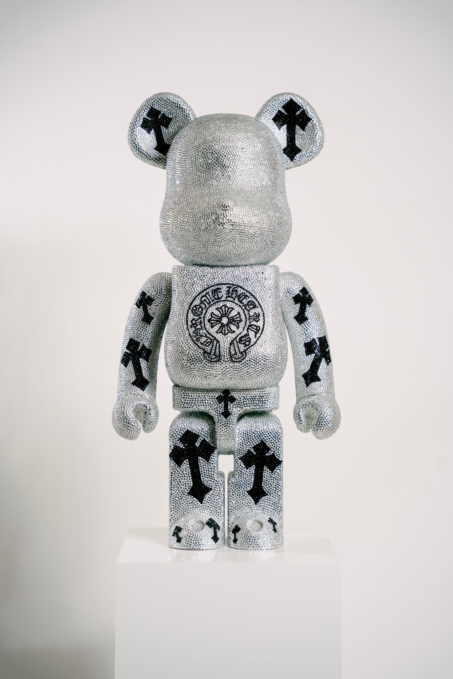 Bearbrick 1000% (70cm) -,,Chrome Hearts Style Custom-"