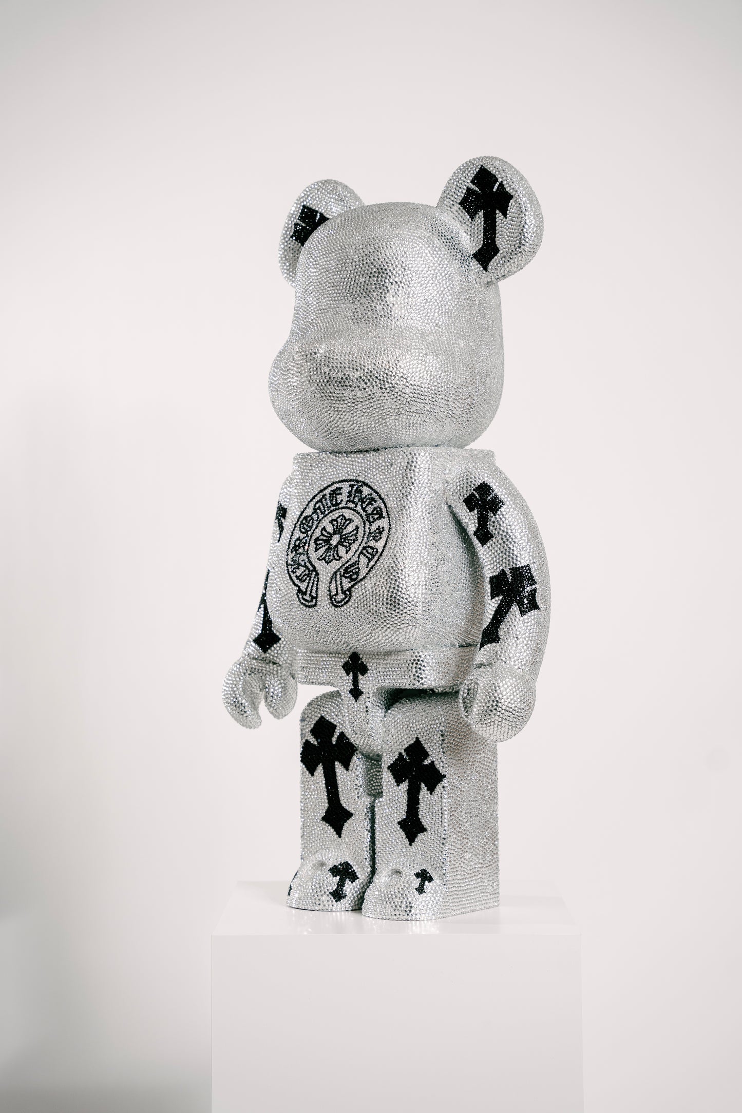 Bearbrick 1000% (70cm) -,,Chrome Hearts Style Custom-"