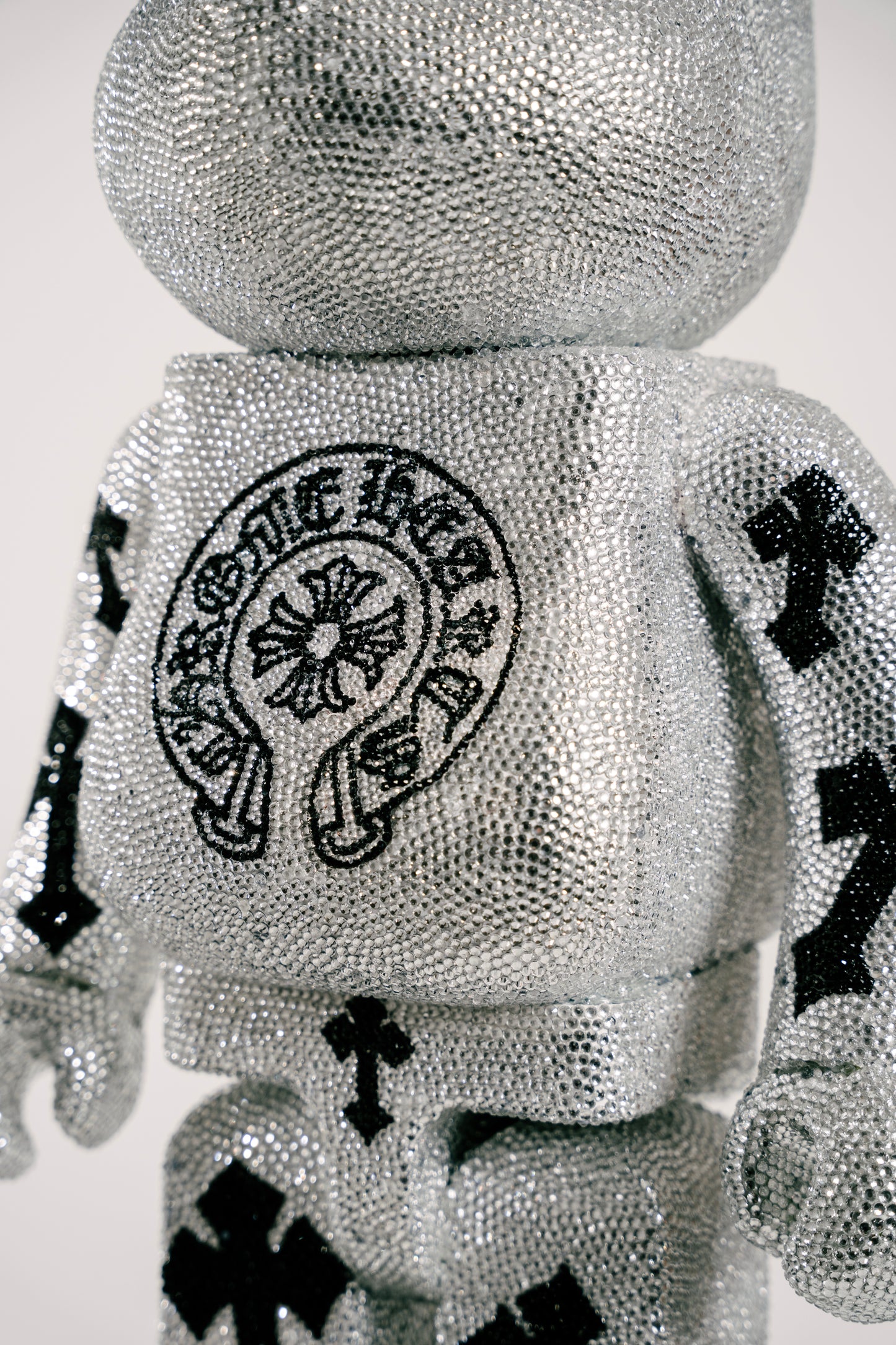 Bearbrick 1000% (70cm) -,,Chrome Hearts Style Custom-"