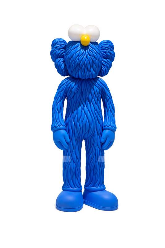 Royal Blue Furry Clowny Sculpture 135cm