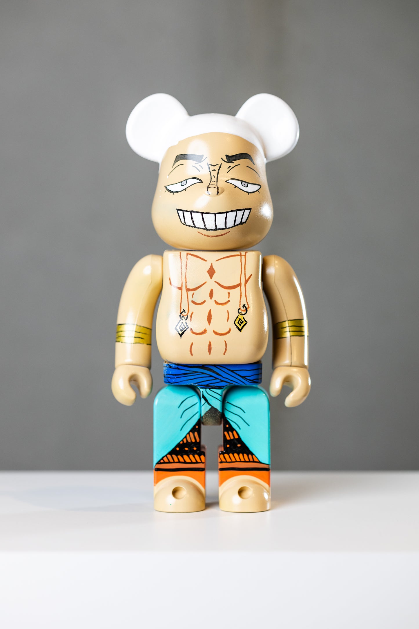 BEARBRICK 400%(28 CM)–,,ONE PIECE ENEL (ENERU) EDITION,,-