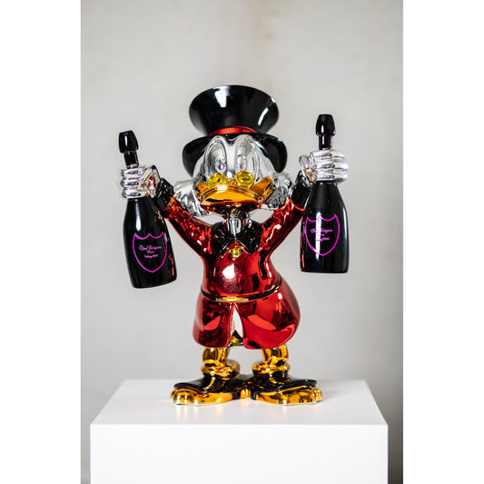 Duck Crown Pop Art Sculpture – 40 cm (Red Edition)