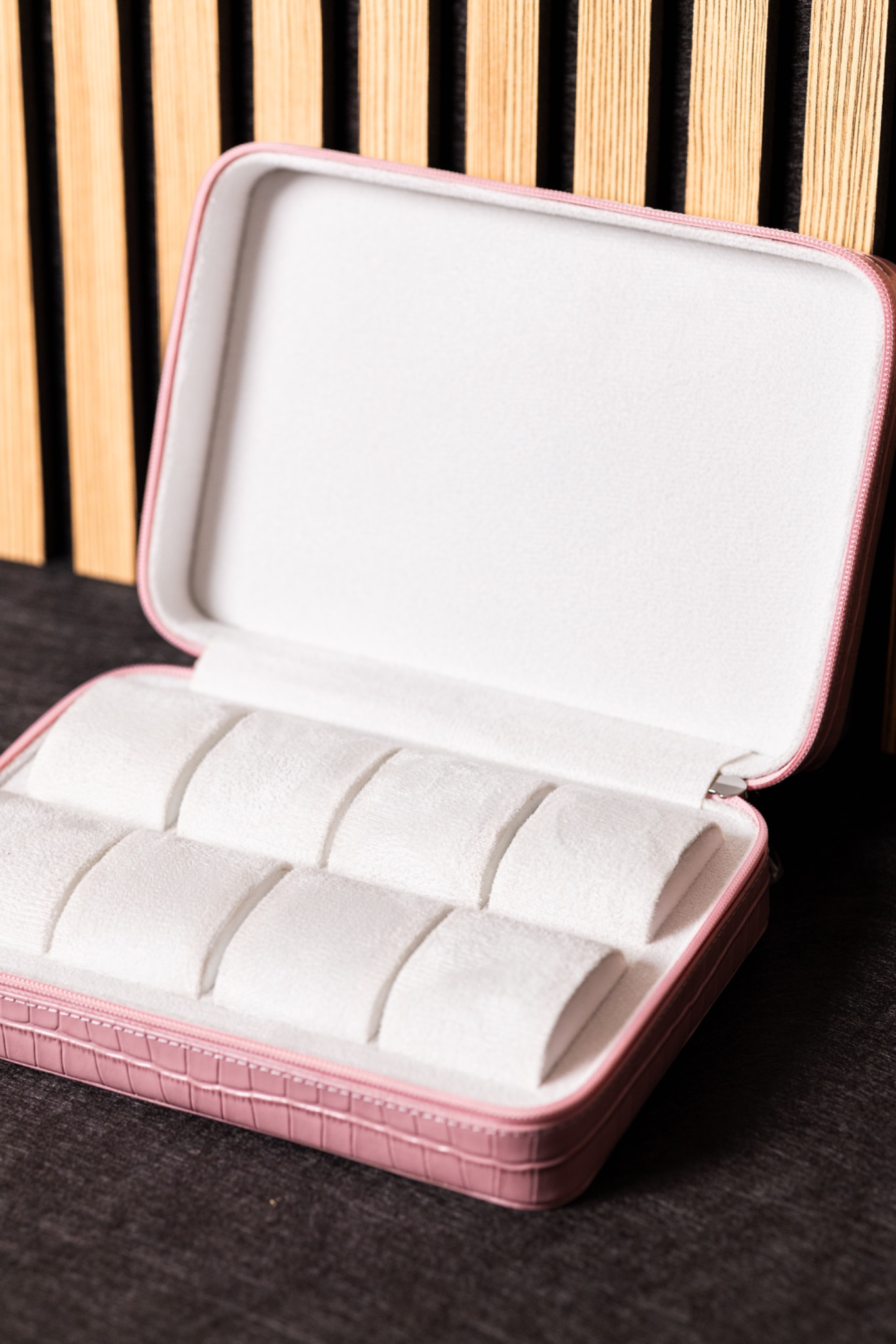 Watchbox für 8 Uhren Pink