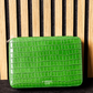 Watchbox für 8 Uhren Green Krokodil Prägung