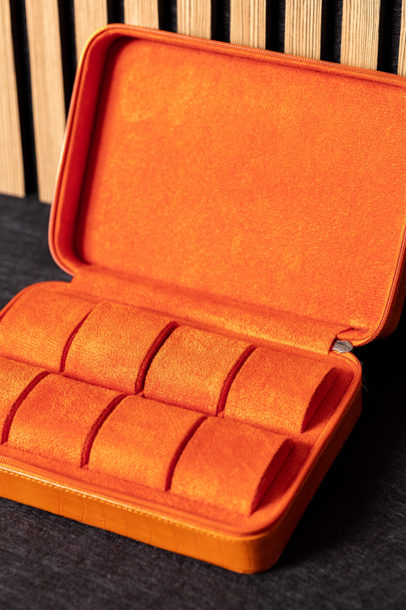Watchbox für 8 Uhren Orange
