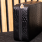 Watchbox für 8 Uhren Black Krokodil Prägung