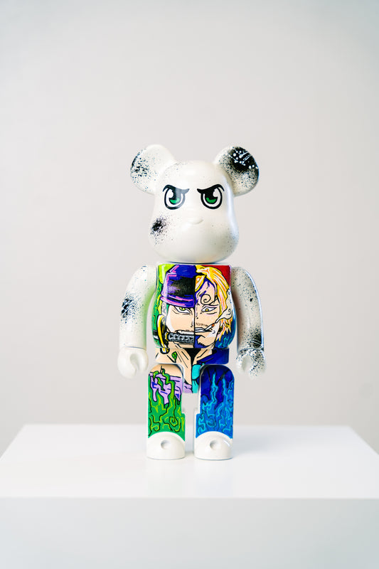 Bearbrick 400%(28 cm) –,,Zoro & Sanji Split-Face Edition-"(One Piece)