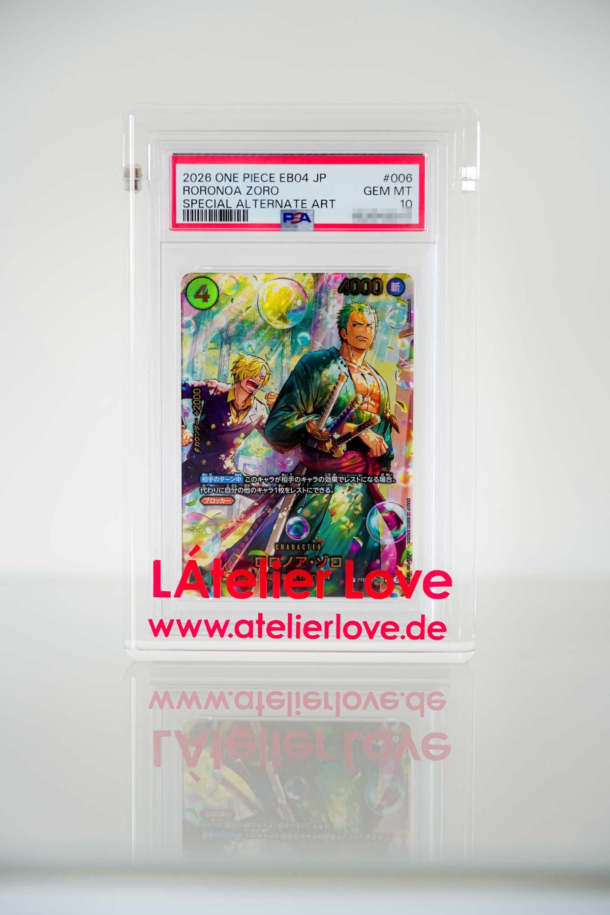 Roronoa Zoro PRB02-006 SP Japanisch – EB04 Egghead Crisis – PSA 10