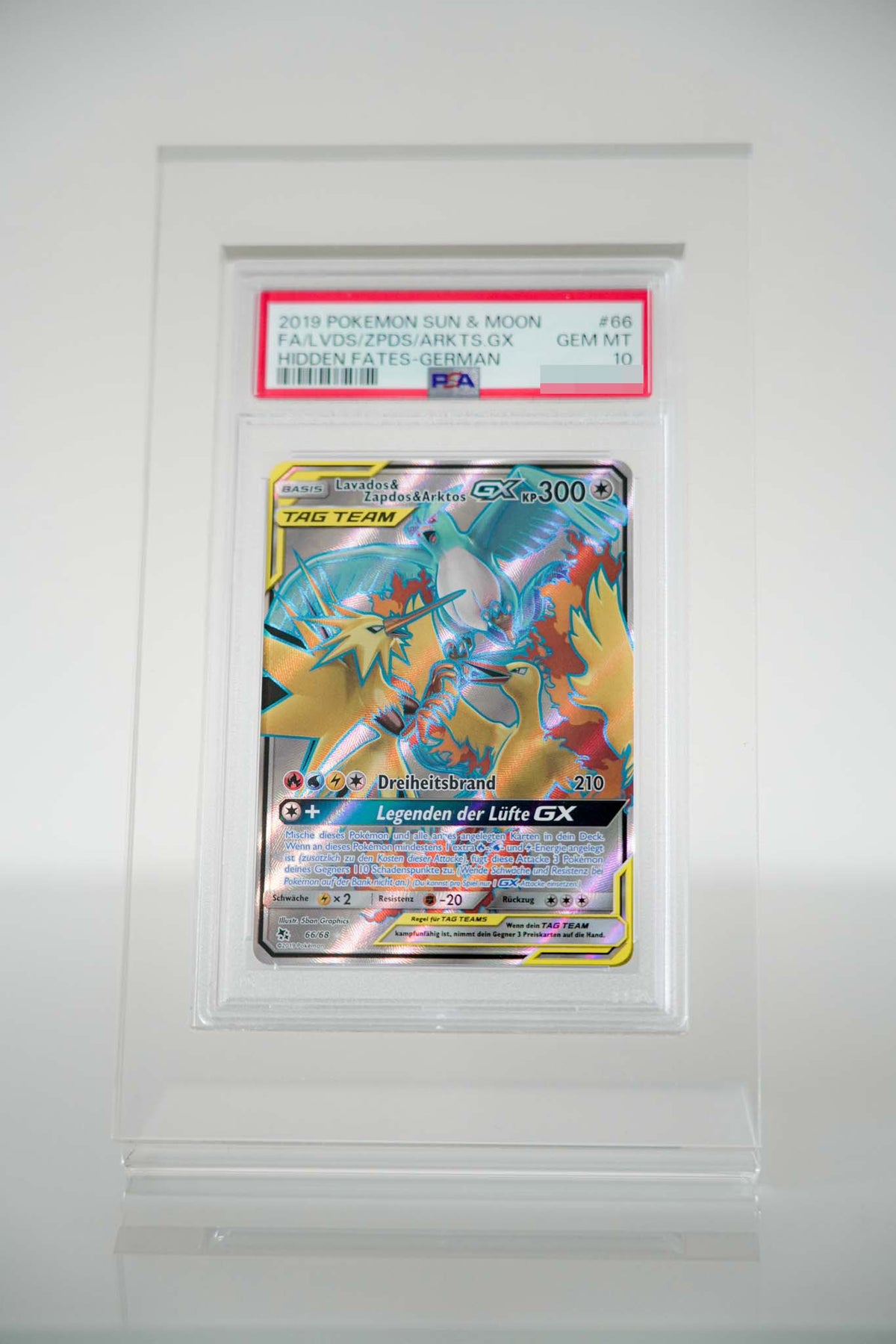Pokémon Lunala-GX 66/149 – Sonne & Mond – PSA 10 GEM MINT Deutsch