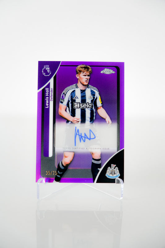 Lewis Hall Topps Chrome Premier League CA-LH Purple Refractor Auto 35/75
