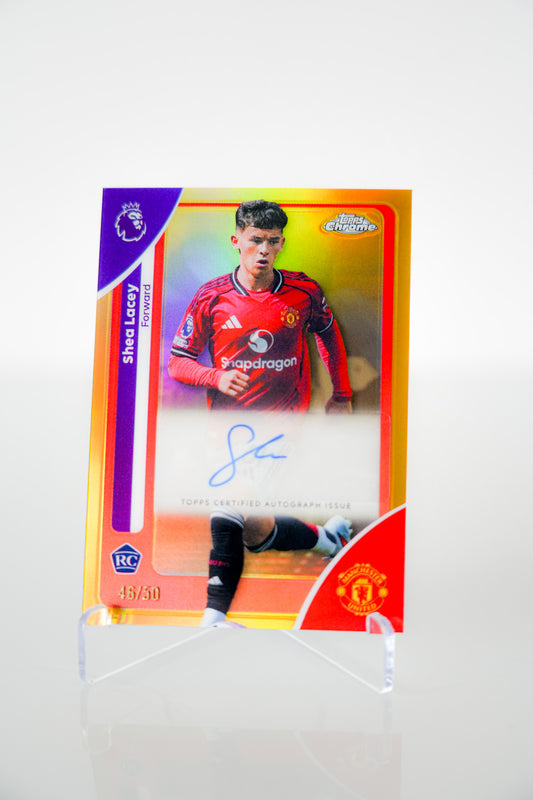 Shea Lacey Topps Chrome Premier League CA-SL Gold Refractor 46/50