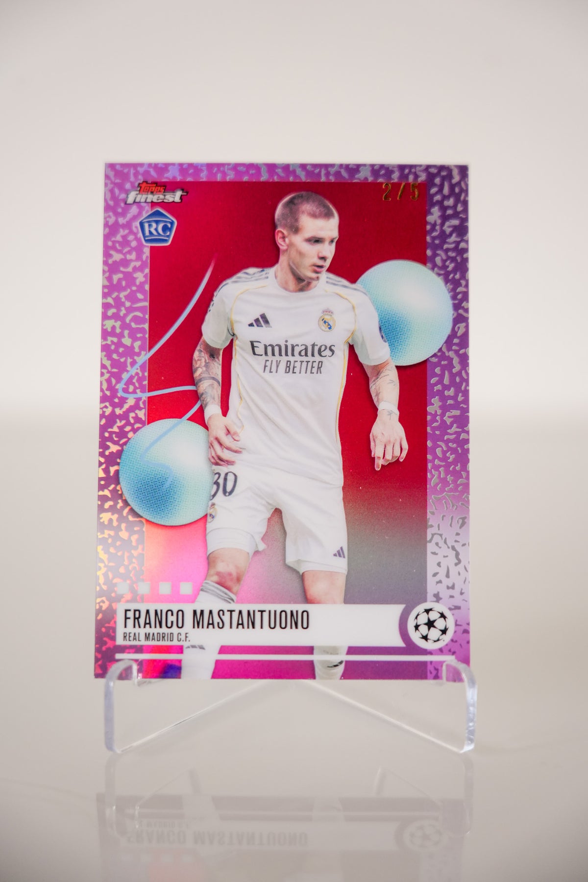 Franco Mastantuono Topps Finest UEFA 372 RC