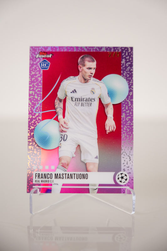 Franco Mastantuono Topps Finest UEFA 372 RC