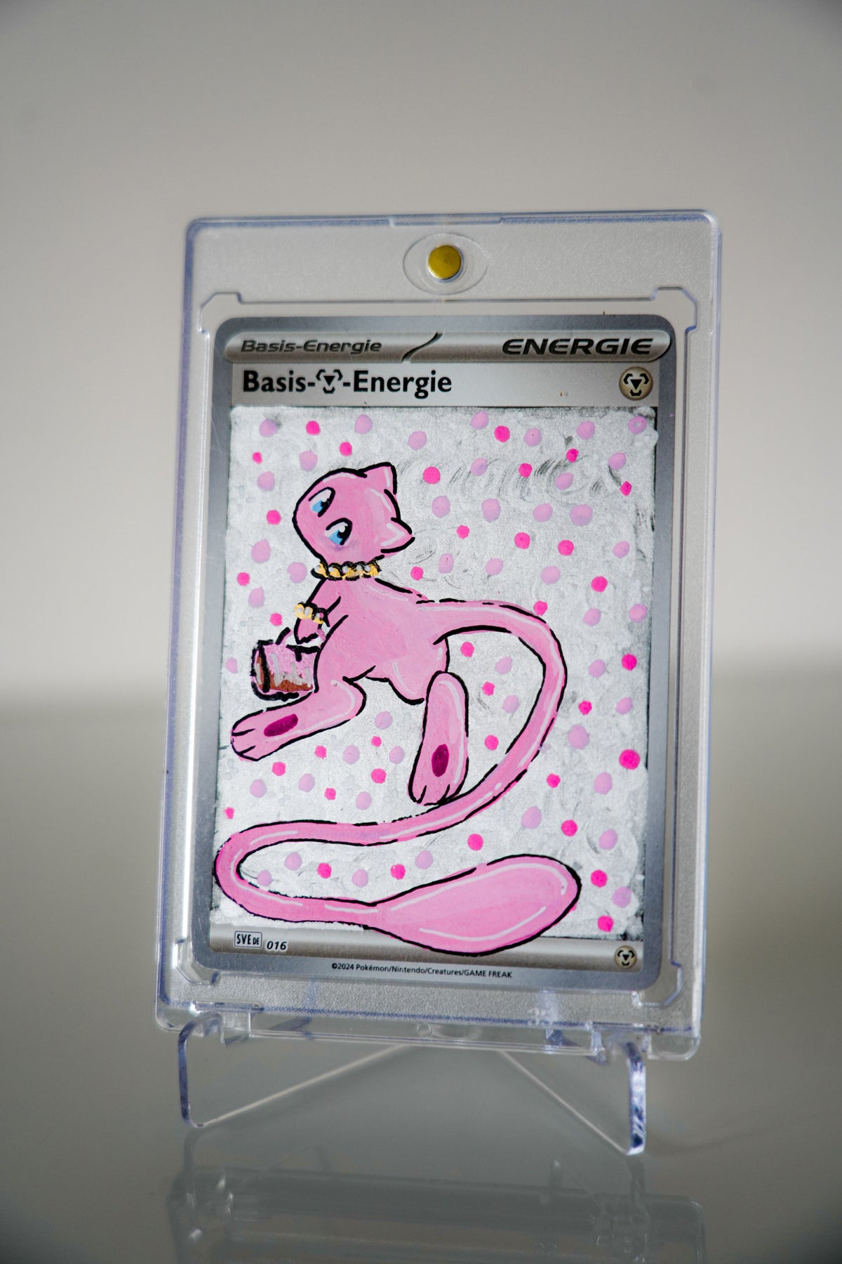 Mew Custom Art Card 1/1 – Handbemalte Pokémon Energiekarte