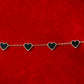 18k LUV Bracelett mit schwarzen Onyx-Herzen – ca. 10 g