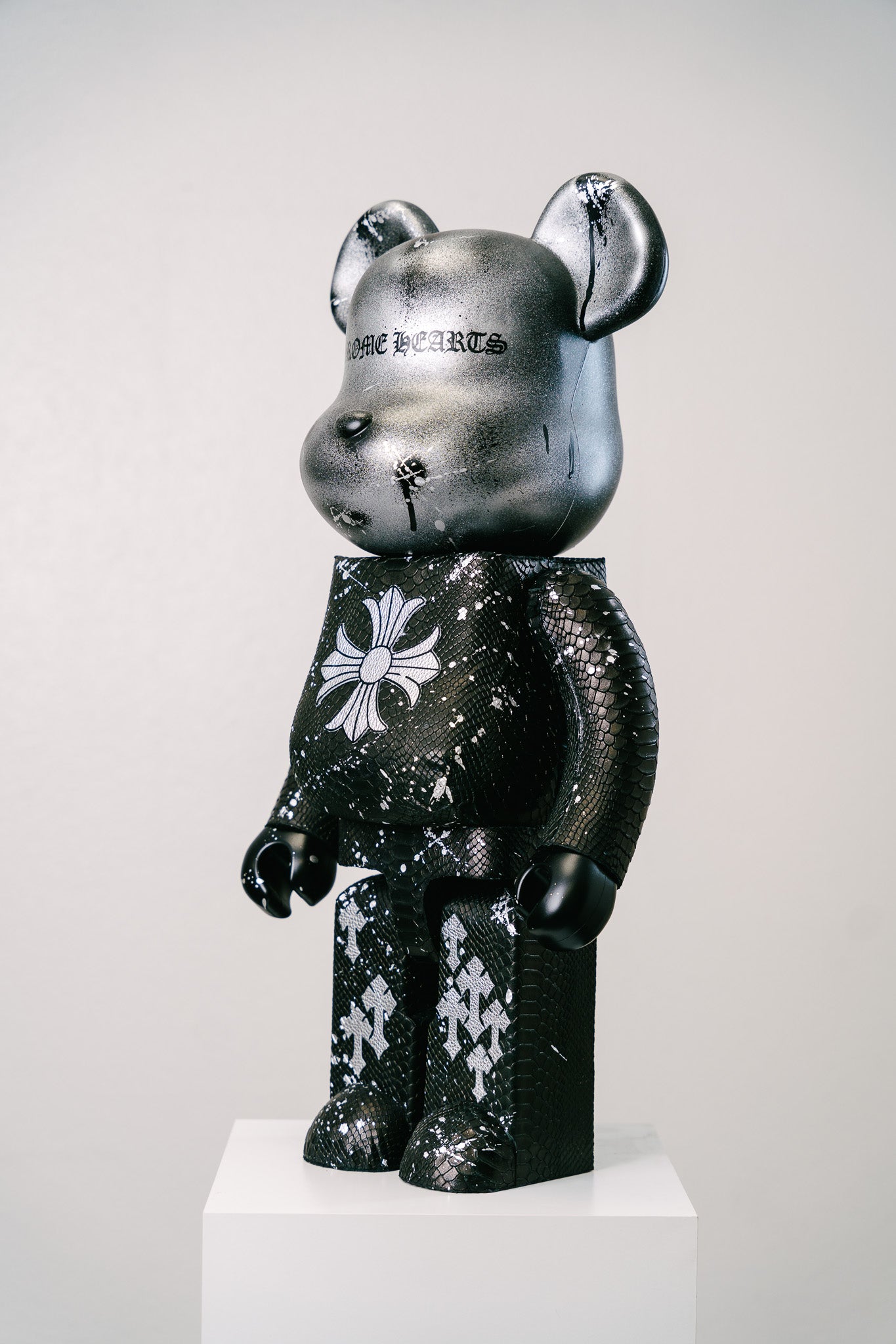 Bearbrick 1000% (70cm) –,, Custom Chrome Hearts-"