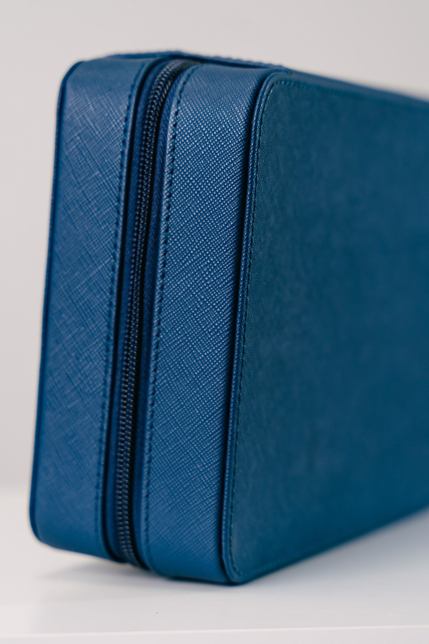 Watchbox für 8 uhren Saffiano-Leder - Schieferblau