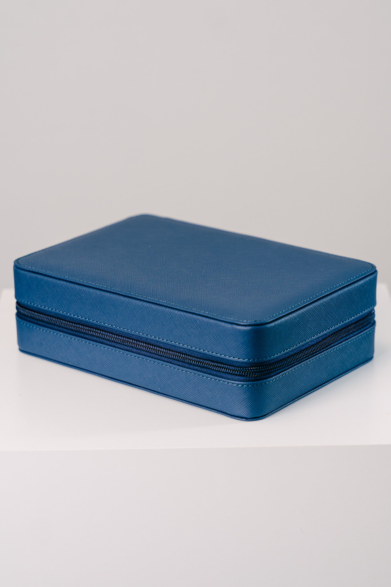 Watchbox für 8 uhren Saffiano-Leder - Schieferblau