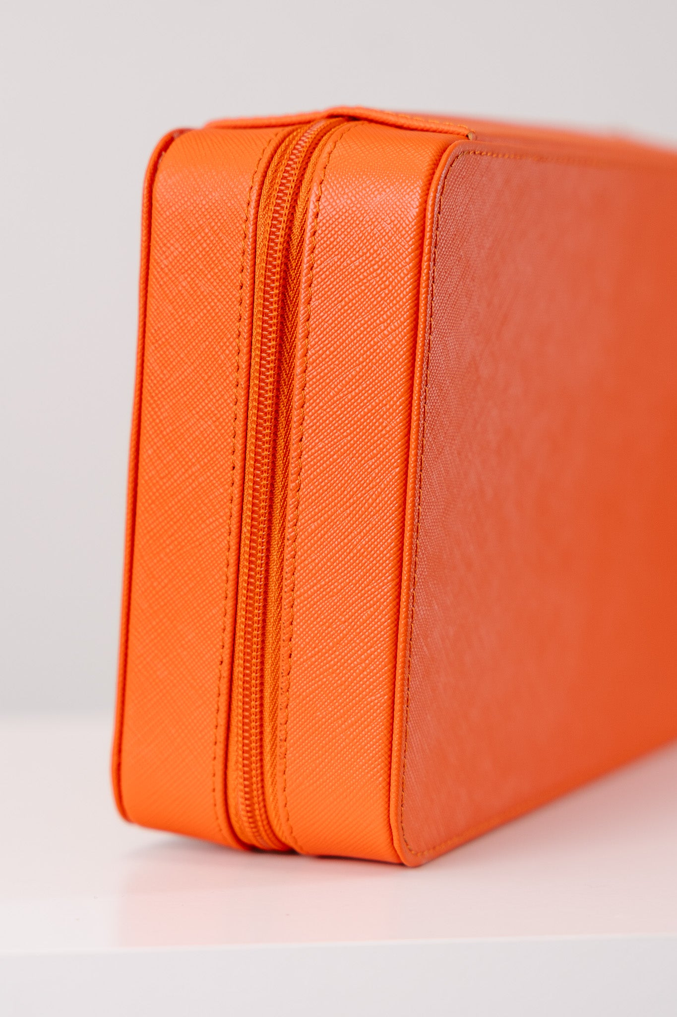 Watchbox für 8 Uhren Saffiano-Leder - Orange