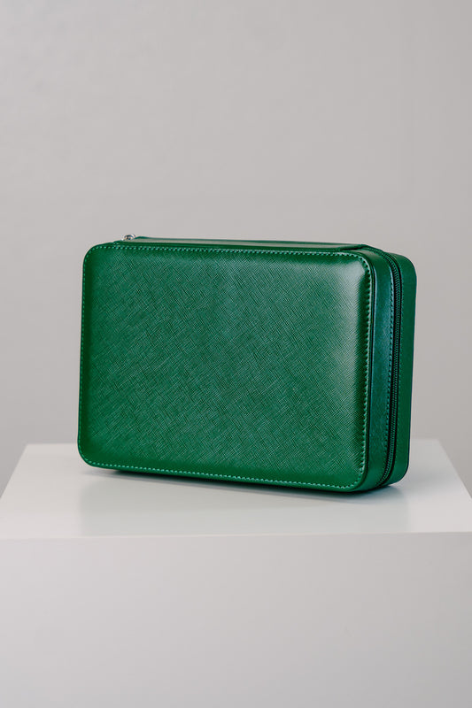 Watchbox für 8 Uhren Saffiano-Leder - Grün