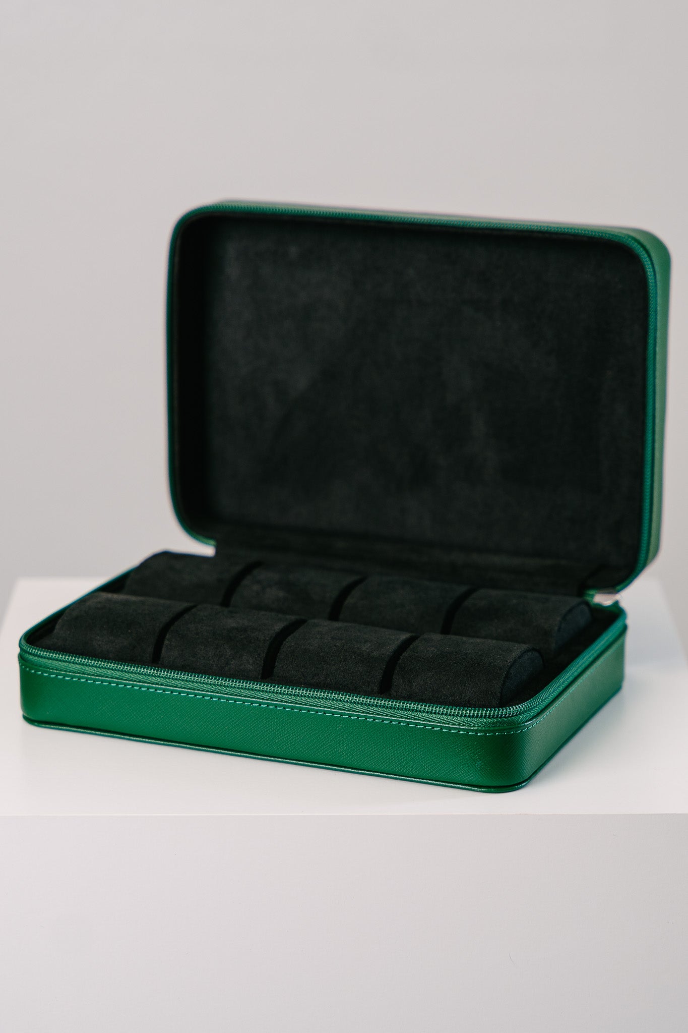 Watchbox für 8 Uhren Saffiano-Leder - Grün