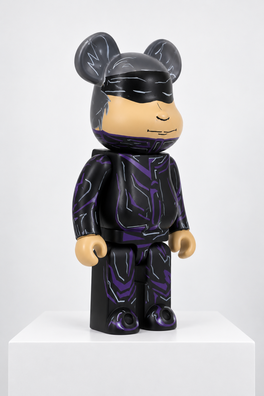 Custom Shadow Ninja Bearbrick 400% (28 cm) – Black & Purple Edition